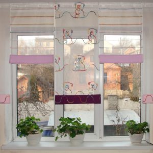 Комплект панельних фіранок lumelle Kids на карниз 250см 7шт рожеві та фіолетові (2_4п)