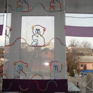 Комплект панельних фіранок lumelle Kids на карниз 250см 7шт рожеві та фіолетові (2_4п)
