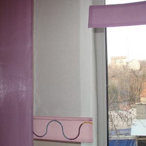 Комплект панельних фіранок lumelle Kids на карниз 250см 7шт рожеві та фіолетові (2_4п)