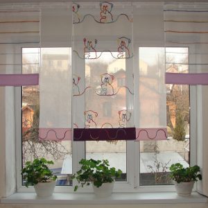 Комплект панельних фіранок lumelle Kids на карниз 250см 7шт рожеві та фіолетові (2_4п)