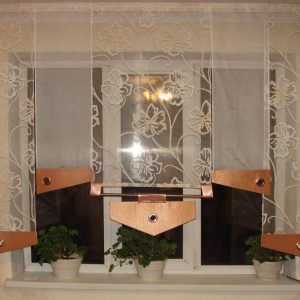 Комплект панельних фіранок LumelleКвіточки 195см 5шт бежеві (22_2п)