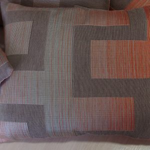 Комплект декоративних подушок Lumelle Abstract 38х38см 2шт 32х38см 1шт 40х15см 1шт теракотовий із сірим (п_0497)