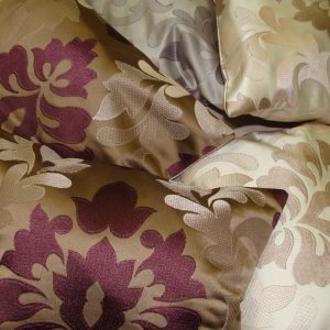 Комплект декоративних подушок Lumelle Damask 30х30см 5шт бордовий і бежевий (п_0224)