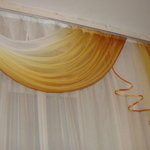 Ламбрекен Lumelle Карнавал карниз 250см коричневий з білим (42_2,5м)