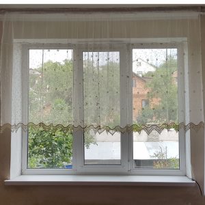 Комплект панельних фіранок Lumelle Ажур карниз 200см бежевий (71_5к)