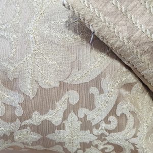 Комплект декоративних подушок Lumelle Damask Line 38х38см 1шт 40х20см 2шт бежеві (п_0221)