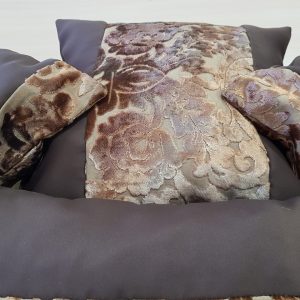 Комплект декоративних подушок L:umelle Damask 37х37см 1шт, 35х35см 2шт 25х38см 1шт шоколадний (п_0222)