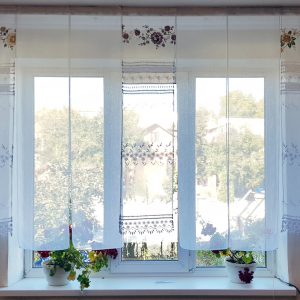 Комплект панельних фіранок Lumelle Rose 9шт карниз 280см білий (22_3п)