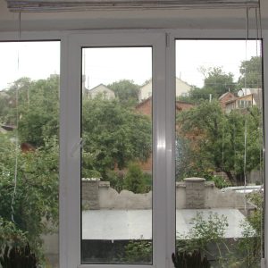 Комплект римських штор Lumelle Смужка 2шт 120х160см і 80х1260см пісочний із блакитним (4р)