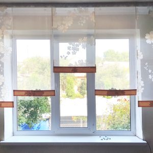 Комплект панельних фіранок Lumelle Весна 5шт карниз 200см абрикосовий (21_5п)