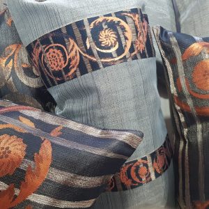 Комплект декоративних подушок Lumelle Combi 40х40см 3шт 32х32см 2шт 43х25см 2шт чорні та теракотові (п_0474)