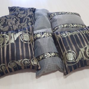 Комплект декоративних подушок Lumelle Combi 40х40см 3шт 32х32см 2шт 43х25см 2шт чорні та теракотові (п_0474)