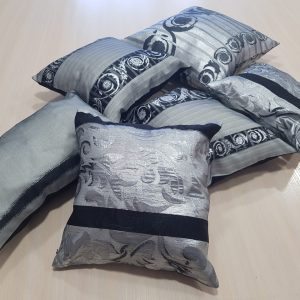 Комплект декоративних подушок Lumelle Ornament 6шт чорні зі сріблястим (п_0447)