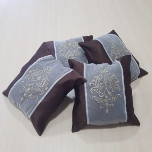 Комплект декоративних подушок Lumelle Damask 30х30см 4шт венге (п_0351)