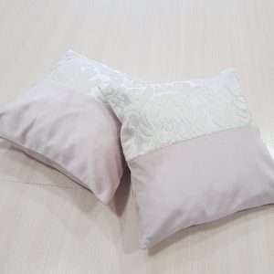 Комплект декоративних подушок Lumelle Damask 33х33см 2шт рожеві з молочним (п_0238)