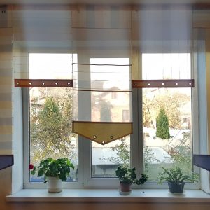Комплект панельних фіранок Lumelle Line 5шт карниз 260см блакитний з жовтим (11_3п)