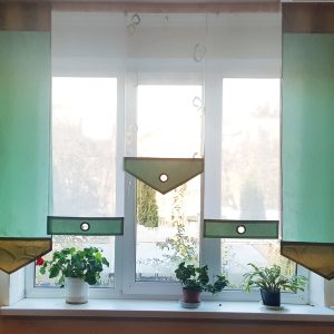 Комплект панельних фіранок Lumelle Simple 5шт карниз 200см Бірюзові (14_4п)