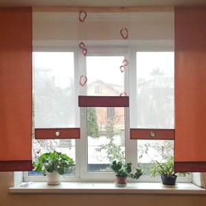 Комплект панельних фіранок Lumelle Simple 5шт карниз 205см теракотовий (14_3п)
