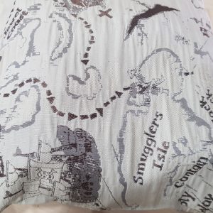 Комплект декоративних подушок Lumelle Карта пірата 33х33 3шт світло сірі (п_0208)