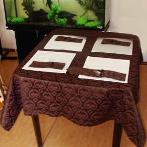 Комплект для сервірування Lumelle Damask, 9 предметів, шоколадний (20_2с)