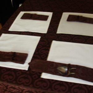 Комплект для сервірування Lumelle Damask, 9 предметів, шоколадний (20_2с)