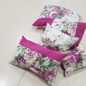 Комплект декоративних подушок Lumelle Rose 5шт темно малинові (п_0336)