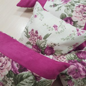 Комплект декоративних подушок Lumelle Rose 5шт темно малинові (п_0336)