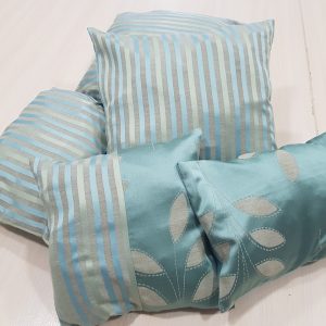 Комплект подушок Lumelle Plants Line 40х40см 2шт 30х30см 1шт 40х24см 1шт 35х25см 1шт бірюзові (п_0413)