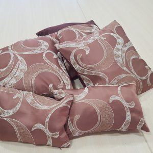 Комплект декоративних подушок Lumelle Завитки 40х40см 3шт 35х20см 2шт Теракотові (п_0005)