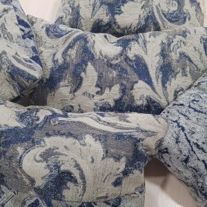 Комплект декоративних подушок Lumelle Abstract 40х40см 1шт 40х28см 1шт 34х24см 1шт 30х30см 2шт Сірі з синім (п_0007)