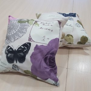 Комплект декоративних подушок Lumelle Метелики 45х45см 2шт 45х32см 1шт молочні (п_0008)