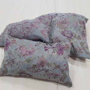 Комплект декоративних подушок Lumelle Flowers 40х40см 1шт 40х25см 1шт 40х20см 1шт Бежеві з фіолетовим (п_0010)