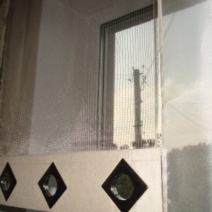 Комплект панельних фіранок Lumelle Смужка і квадратики 5шт карниз 250см оливковий з молочним (11_7п)