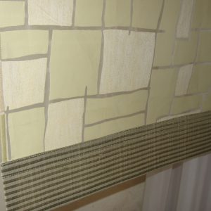 Комплект панельних фіранок Lumelle Плиточка 7шт карниз 300см салатовий і білий (13_7п)