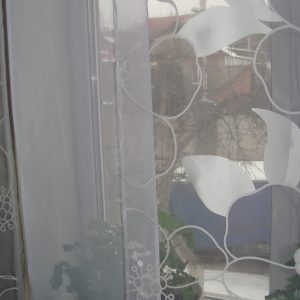 Комплект панельних шторок до підлоги Lumelle Flowers карниз 250см білі (21_6т)