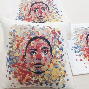 Декоративна подушка в подарунок Lumelle Art Плач і Квіти 1шт 40х40см різнокольоровий (па_05)