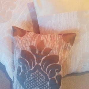 Комплект подушок Lumelle Damask 6шт молочні з коричневим (п_0047)