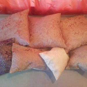 Комплект декоративних подушок Lumelle Damask 7шт коралові (п_0052)