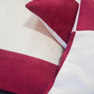 Комплект декоративних подушок Lumelle Simple 40х40см 3шт Бордовий і пісочний велюр (п_0072)