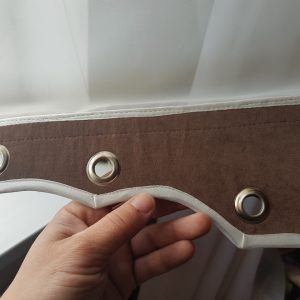 Комплект панельних фіранок Lumelle Simple 5шт карниз 200см молочний з коричневим (19_5п)