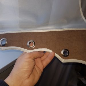 Комплект панельних фіранок Lumelle Simple 5шт карниз 200см молочний з коричневим (19_5п)