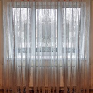 Нитки-кісея Lumelle 160х280см бежеві з золотистим люрексом (10нт)