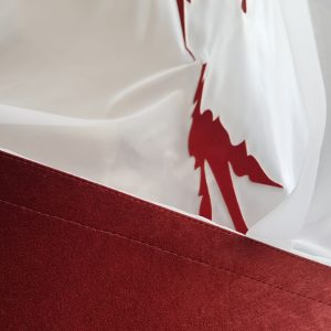 Комплект панельних фіранок Lumelle Котик і метелик 3шт карниз 165см білий з бордовим (27_3п)