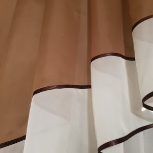 Ламбрекен Lumelle Асиметрія шифон карниз 200см шоколадний з молочним (20_7_2м)