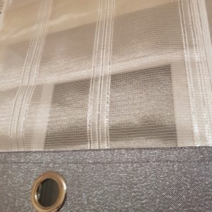 Комплект панельних фіранок Lumelle Смужка карниз 190см сріблястий (12_9п)