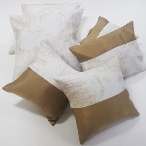Комплект декоративних подушок Lumelle Loft 45х45см 2шт 30х30см 2шт 40х30см 2шт бежеві та оливкові (п_0100)