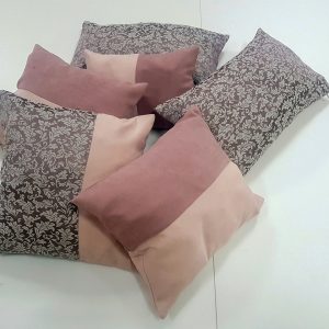 Комплект декоративних подушок Lumelle Simple Plants  40х25см 2шт 30х30см 1шт 25х17см 1шт 30х25см 2шт рожеві та лілові (п_0105)