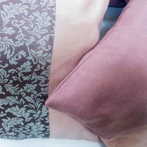 Комплект декоративних подушок Lumelle Simple Plants  40х25см 2шт 30х30см 1шт 25х17см 1шт 30х25см 2шт рожеві та лілові (п_0105)