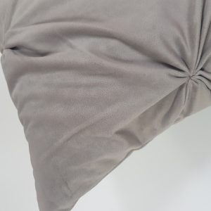 Декоративна Подушка Lumelle Оксамит із защипами, 45х45см 1шт сіра (п_0140)