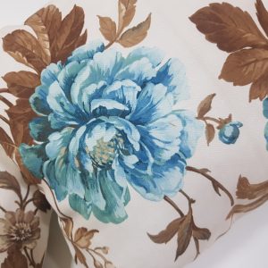 Комплект декоративних подушок  Lumelle Flowers 40х40см 2шт  40х22см 1шт молочні з блакитним (п_0146)
